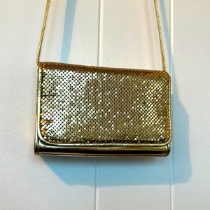 Whiting & Davis Gold Sparkle Clutch